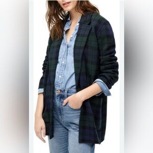 J. Crew Plaid Sweater Blazer